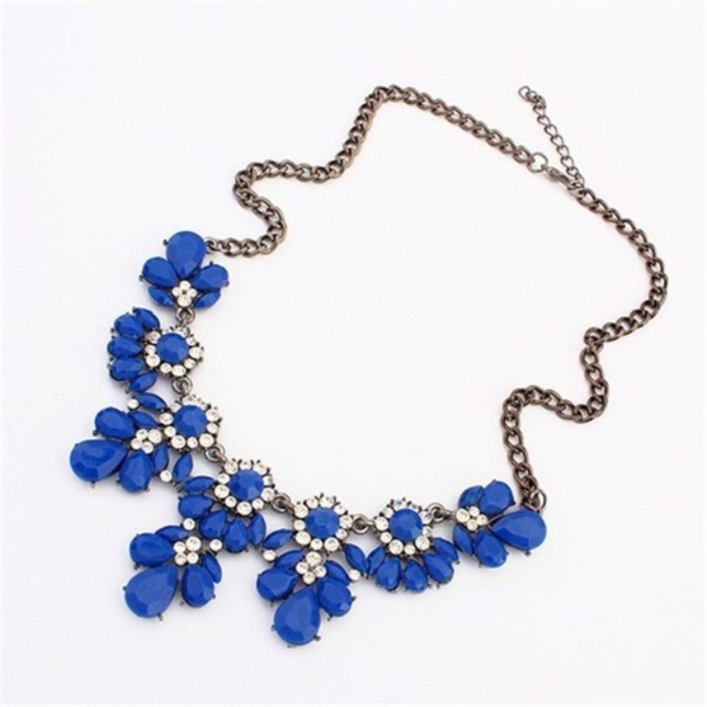 New blue statement necklace